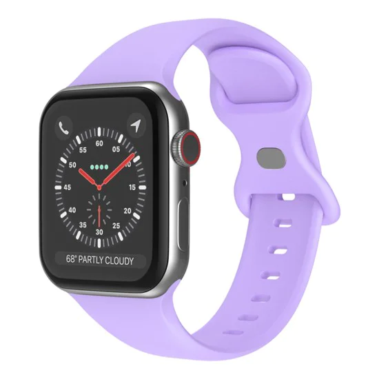Каишка за часовник за Apple Watch 1/2/3/3/4/4/5/5/5/6/6/7/8/7/8/9/10/SE/SE/SE 2/Ultra/Ultra 2 (42/44/45/46/49 мм) - Каишка за часовник (W031) - Лилав