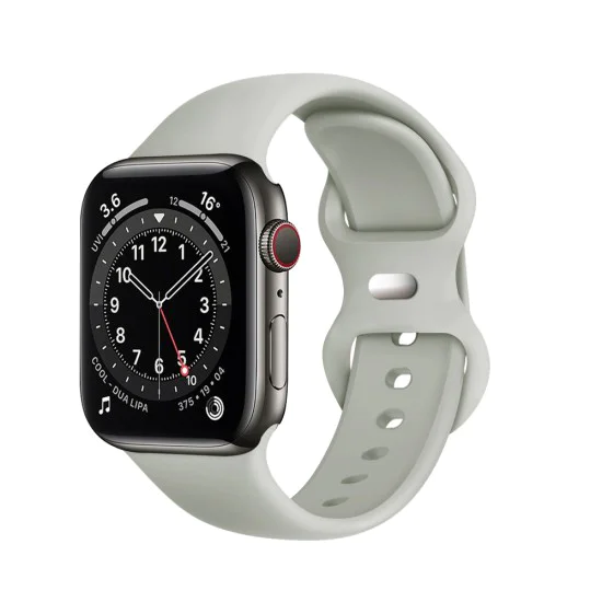 Каишка за Apple Watch 1/2/3/3/4/4/5/5/6/6/7/8/7/8/9/10/10/SE/SE 2 (38/40/41/42 mm ) - Каишка за часовник (W031) - Сив