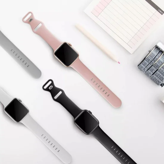 Каишка за Apple Watch 1/2/3/3/4/4/5/5/6/6/7/8/7/8/9/10/10/SE/SE 2 (38/40/41/42 mm ) - Каишка за часовник (W031) - Сив
