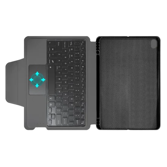 Калъф с клавиатура за iPad Air 4 (2020)/Air 5 (2022)/Air 11 (2024) + Протектор - KeyTab Pro - Черен