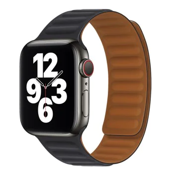 Каишка за Apple Watch 1/2/3/3/4/4/5/5/6/6/7/8/7/8/9/10/10/SE/SE 2 (38/40/41/42 mm ) - Каишка за часовник (W035) - Черна