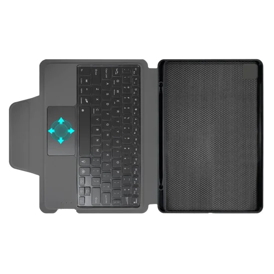Калъф с клавиатура за iPad Pro 11 (2018 / 2020 / 2021 / 2022) + Протектор - KeyTab Pro - черен