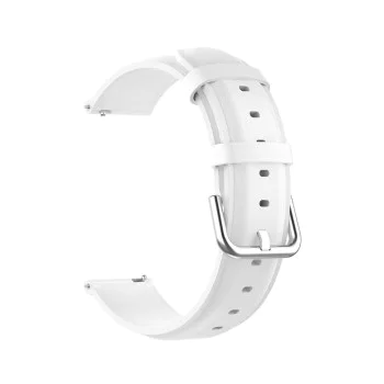 Каишка за часовник за Samsung Galaxy Watch 4/5/Active 2, Huawei Watch GT 3 (42 мм)/GT 3 Pro (43 мм) - Каишка за часовник 20 мм (W007PU) - Бяла