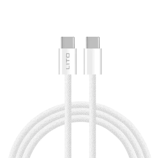 Кабел за данни Type-C към Type-C 60W, 1m - Lito (LD04) - Бял