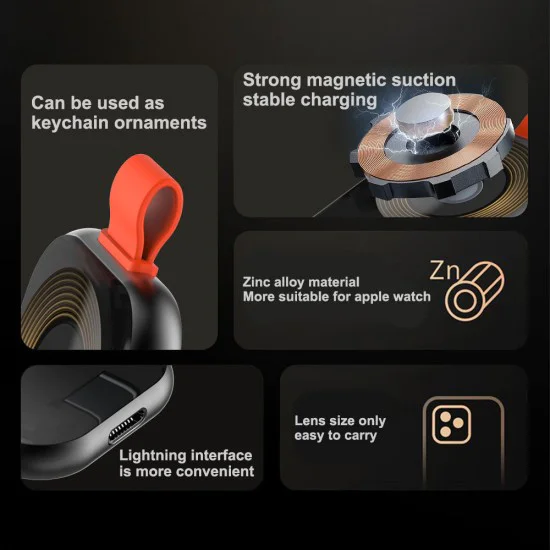 Безжично зарядно устройство за Apple Watch 3.5W, 1A - Lito (LT-W1) - черно