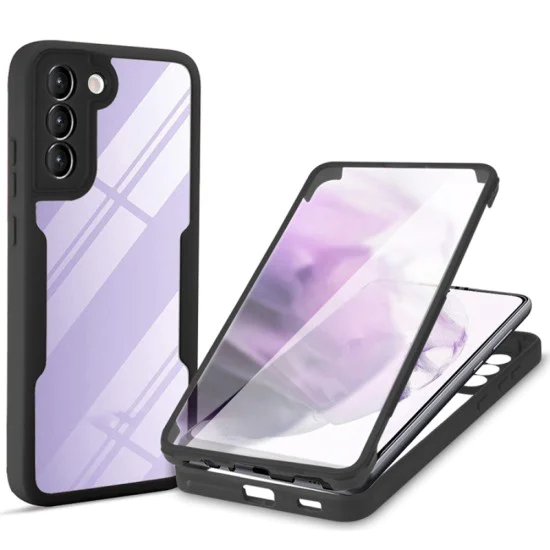 Калъф за Samsung Galaxy S21 FE 5G - ColorVerse 360 Series + протектор - Techsuit - Черен