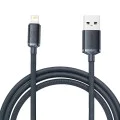 Baseus - Кабел за данни Crystal Shine (CAJY000101) - USB към Lightning, 2.4A, 2m - Черен
