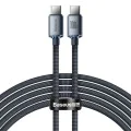 Baseus - Кабел за данни Crystal Shine (CAJY000701) - Type-C към Type-C, 100W, 2m - Черен