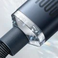 Baseus - Кабел за данни Crystal Shine (CAJY000701) - Type-C към Type-C, 100W, 2m - Черен