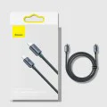 Baseus - Кабел за данни Crystal Shine (CAJY000701) - Type-C към Type-C, 100W, 2m - Черен