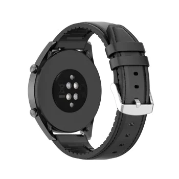Каишка за Samsung Galaxy Watch (46 мм) / Gear S3, Huawei Watch GT GT / GT 2 / GT 2e / GT 2 Pro / GT 3 (46 мм) - Каишка за часовник 22 мм (W007) - Черна