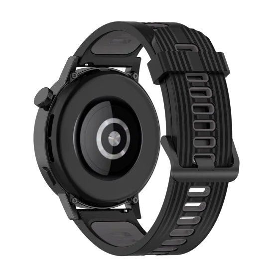 Каишка за Huawei Watch GT 2 (46 мм)/GT 2 Pro/GT 3 Pro (46 мм)/Ultimate, Xiaomi Watch S1 - Каишка за часовник 22 мм (W002) - Черен