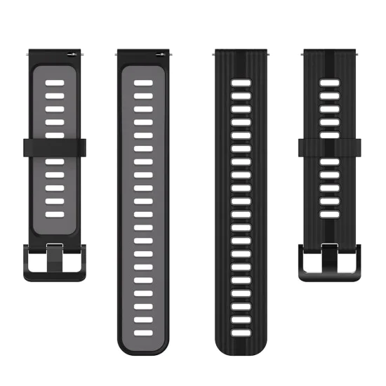 Каишка за Huawei Watch GT 2 (46 мм)/GT 2 Pro/GT 3 Pro (46 мм)/Ultimate, Xiaomi Watch S1 - Каишка за часовник 22 мм (W002) - Черен