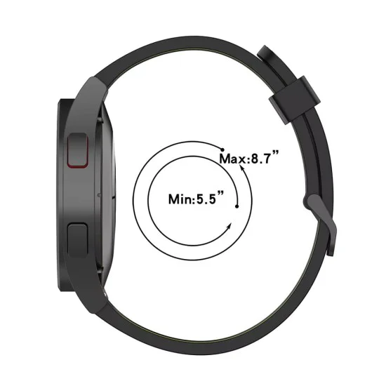 Каишка за Huawei Watch GT 2 (46 мм)/GT 2 Pro/GT 3 Pro (46 мм)/Ultimate, Xiaomi Watch S1 - Каишка за часовник 22 мм (W002) - Черен