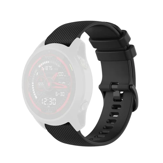 Каишка за Samsung Galaxy Watch (46 мм) / Gear S3, Huawei Watch GT GT / GT 2 / GT 2e / GT 2 Pro / GT 3 (46 мм) - Каишка за часовник 22 мм (W006) - Черна