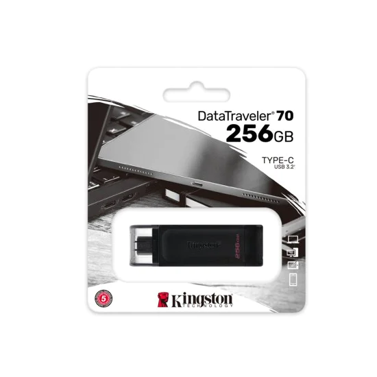 Memory Stick 256GB - Kingston DT70 (DT70/256GB) - черен