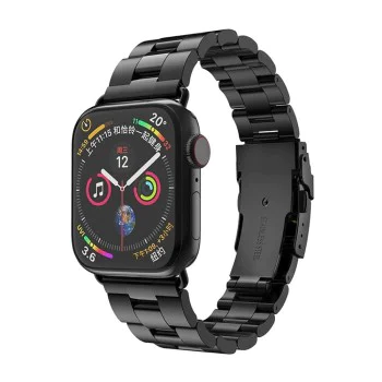 Каишка за Apple Watch 1/2/3/3/4/4/5/5/5/6/6/7/8/7/8/9/10/SE/SE/SE 2/Ultra/Ultra 2 ( 42/44/45/46/49 мм) - Каишка за часовник (W036) - Черен