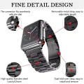 Каишка за Apple Watch 1/2/3/3/4/4/5/5/5/6/6/7/8/7/8/9/10/SE/SE/SE 2/Ultra/Ultra 2 ( 42/44/45/46/49 мм) - Каишка за часовник (W036) - Черен