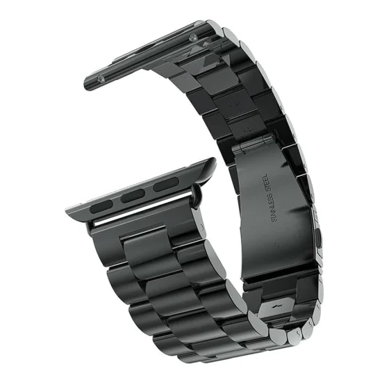 Каишка за Apple Watch 1/2/3/3/4/4/5/5/6/6/7/8/7/8/9/10/10/SE/SE 2 (38/40/41/42 mm ) - Каишка за часовник (W036) - Черна