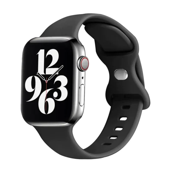 Каишка за часовник за Apple Watch 1/2/3/3/4/4/5/5/5/6/6/7/8/7/8/9/10/SE/SE/SE 2/Ultra/Ultra 2 (42/44/45/46/49 мм) - Каишка за часовник (W031) - Черна