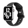 Каишка за часовник за Apple Watch 1/2/3/3/4/4/5/5/5/6/6/7/8/7/8/9/10/SE/SE/SE 2/Ultra/Ultra 2 (42/44/45/46/49 мм) - Каишка за часовник (W031) - Черна