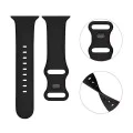 Каишка за часовник за Apple Watch 1/2/3/3/4/4/5/5/5/6/6/7/8/7/8/9/10/SE/SE/SE 2/Ultra/Ultra 2 (42/44/45/46/49 мм) - Каишка за часовник (W031) - Черна