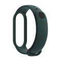 Каишка за Xiaomi Mi Band 5 / 5 NFC / 6 / 6 NFC / Amazfit Band 5 - Каишка за часовник (W013) - Тъмно зелен