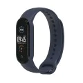 Каишка за Xiaomi Mi Band 5 / 5 NFC / 6 / 6 NFC / Amazfit Band 5 - Каишка за часовник (W013) - Тъмно син
