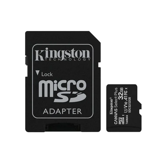 Карта памет с адаптер, 32GB - Kingston Canvas Select Plus (SDCS2/32GB) - Черен