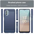 Калъф за Nokia G42 - Карбон силикон - син