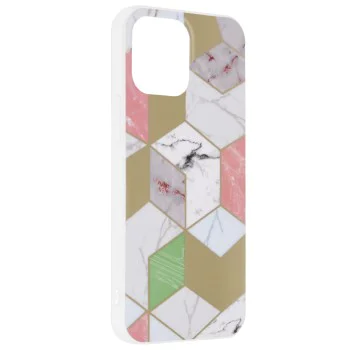 Калъф за iPhone 13 Pro Max - серия Marble - Purple Hex