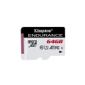 Карта памет – Kingston Endurance (SDCE/64GB) – 64GB, MicroSDXC, Class 10, UHS-I U1, A1 – Черно/Бяло