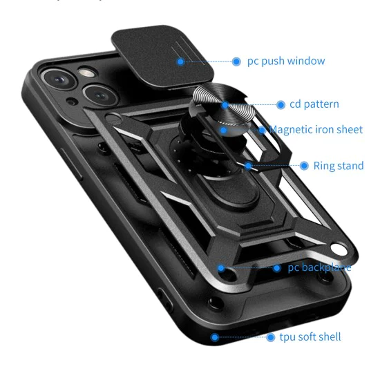 Калъф за iPhone 15 Plus - CamShield Series - зелен