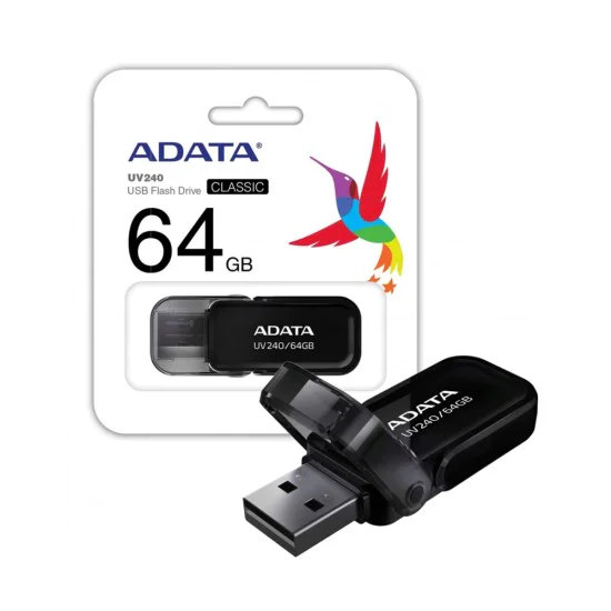 Memory Stick 64GB - Adata UV240 (AUV240-64G-RBK) - Black