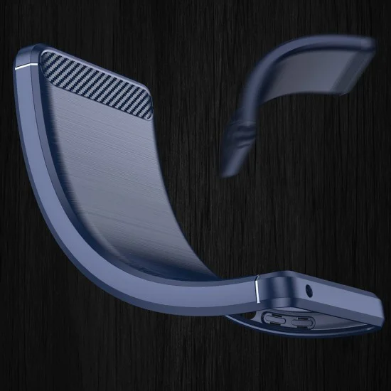 Калъф за iPhone 11 Pro Max - Carbon Silicone - Blue