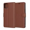 Калъф за iPhone 15 Plus - Кожено Протектор - Кафяв