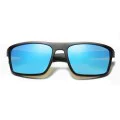 Слънчеви очила - Polarized TR90 (MM101) - матово черно / ледено синьо