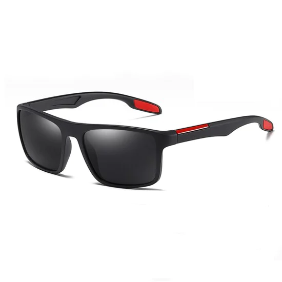 Слънчеви очила - Polarized TR90 (MM101) - матово черно / червено