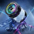 Вентилатор за телефон, RGB - (P66) - Черен