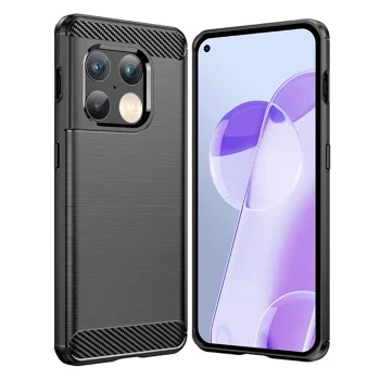 Калъф за OnePlus 10 Pro - Carbon Silicone - Черен