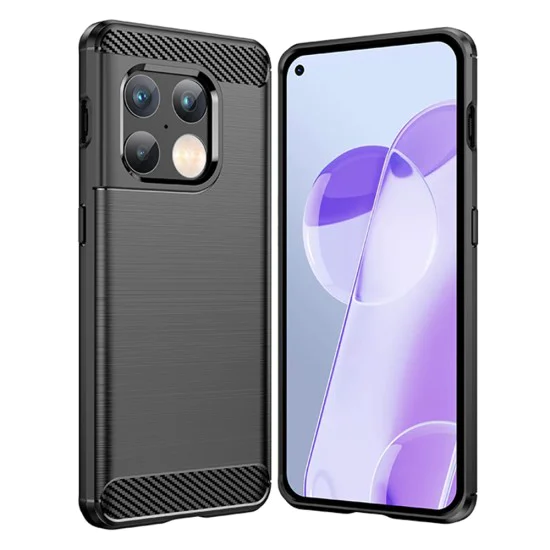 Калъф за OnePlus 10 Pro - Carbon Silicone - Черен