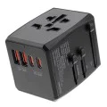 Захранващ адаптер PD20W, 2 x USB, 2 x Type-C, EU, UK, AUS, US - (HHT904) - Черен