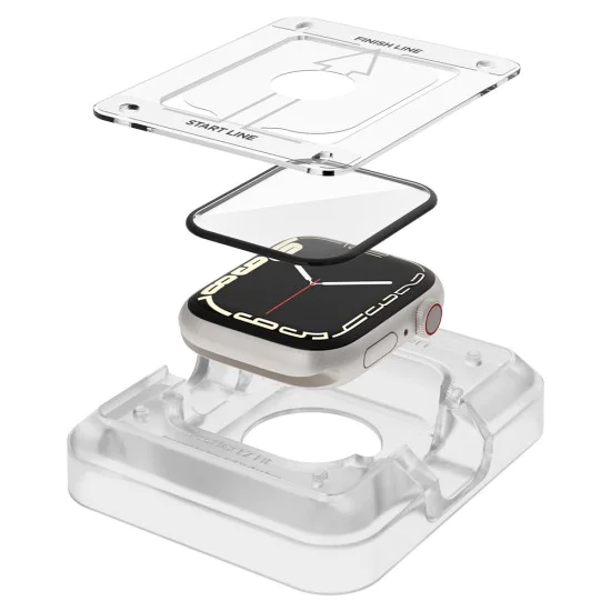 Протектор за Apple Watch 7/8 45mm (комплект 2) - Spigen ProFlex EZ Fit - черен