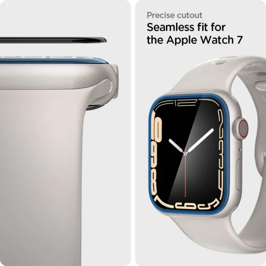 Протектор за Apple Watch 7/8 45mm (комплект 2) - Spigen ProFlex EZ Fit - черен
