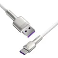 USB към Type-C кабел за данни, 66 W, 1 m - Baseus Cafule Series Metal (CAKF000102) - Бял
