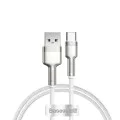 USB към Type-C кабел за данни, 66 W, 1 m - Baseus Cafule Series Metal (CAKF000102) - Бял