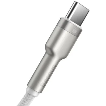 USB към Type-C кабел за данни, 66 W, 1 m - Baseus Cafule Series Metal (CAKF000102) - Бял