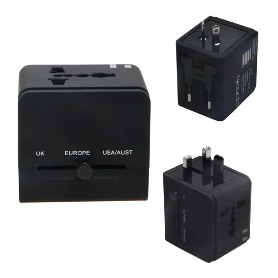 Адаптер за PD20W, QC, USB, Type-C, EU, UK, AUS, US - (HHT148) - черен