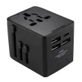 3 x USB, Type-C, EU, UK, AUS, US - (HHT904) - черен