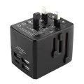 3 x USB, Type-C, EU, UK, AUS, US - (HHT904) - черен